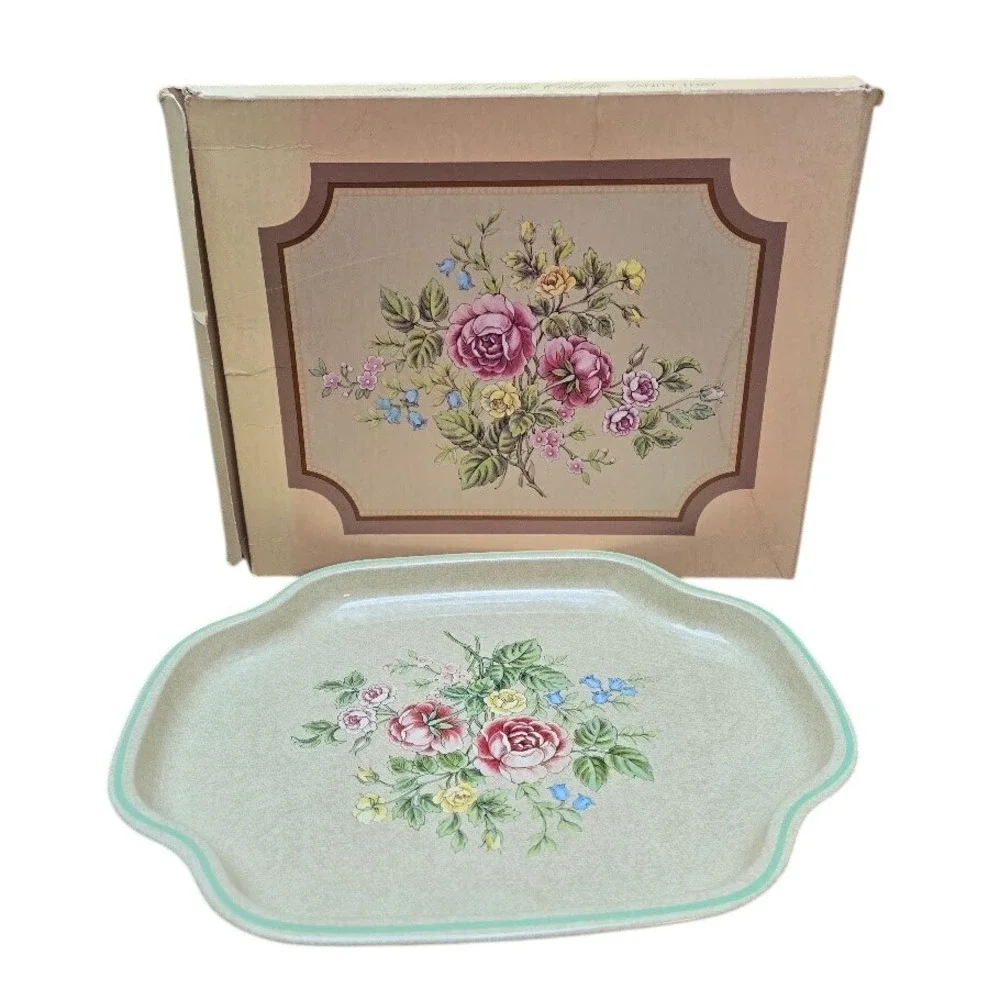 1982 NIB Avon The Vanity Collection Vanity Tray Floral Design - Picture 2 of 8